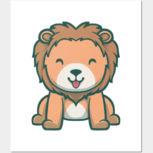 CUTE LION Posters and Art